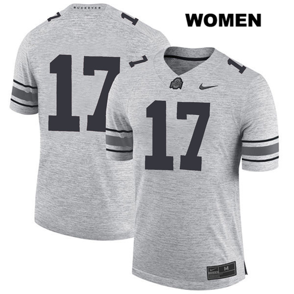 Ohio State Buckeyes Women's Alex Williams #17 Gray Authentic Nike No Name College NCAA Stitched Football Jersey AY19E20QR